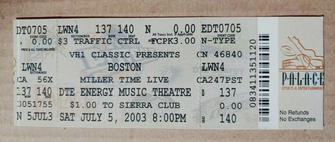 Ticket · Jul 5, 2003