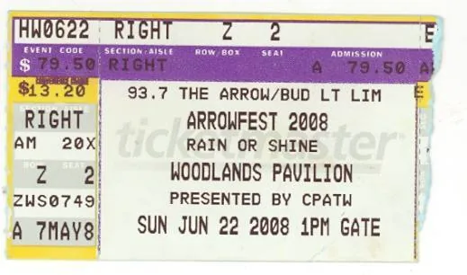 Ticket · Jun 22, 2008
