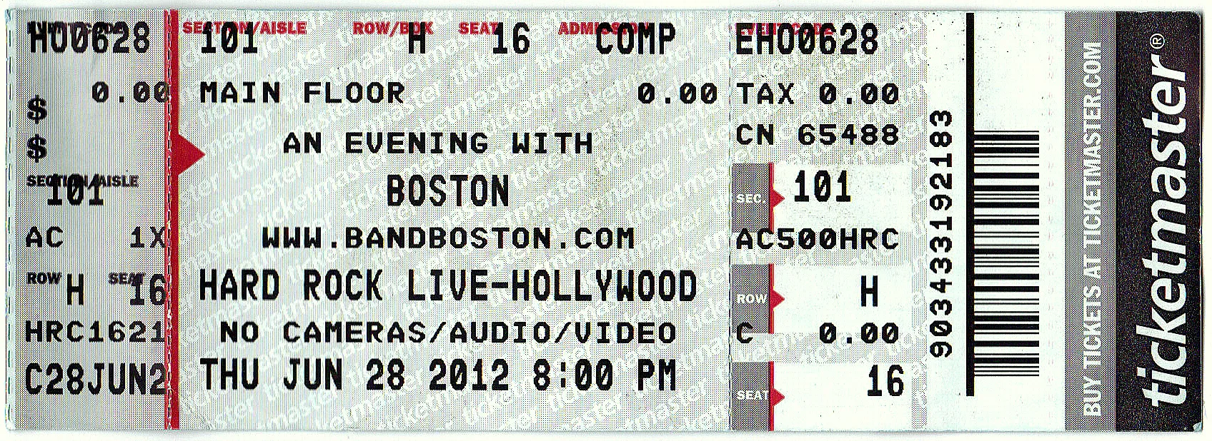 Ticket · Jun 28, 2012