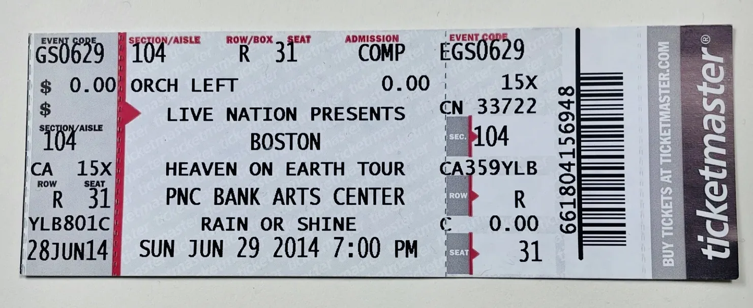 Ticket · Jun 29, 2014