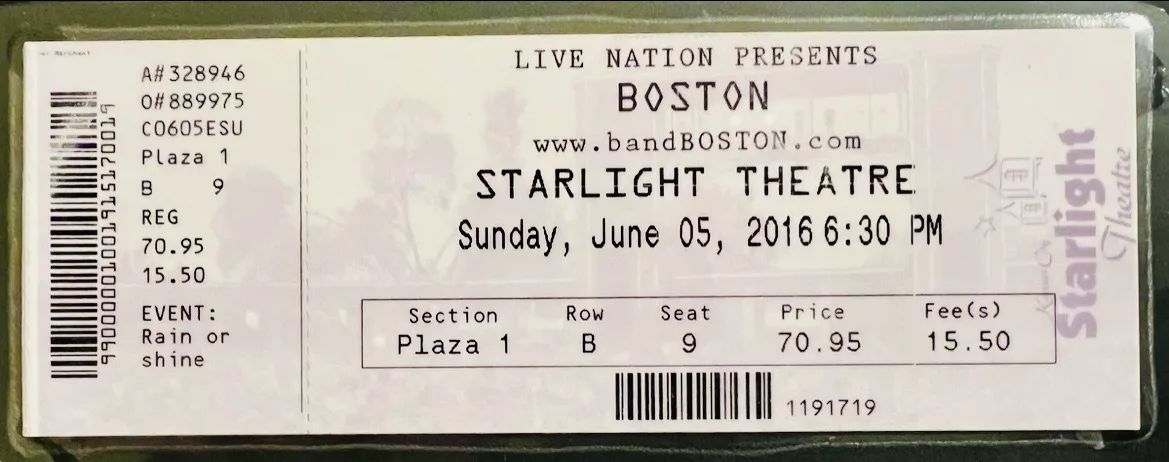 Ticket · Jun 5, 2016