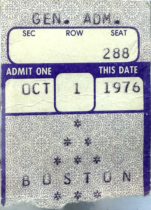 Ticket · Oct 1, 1976