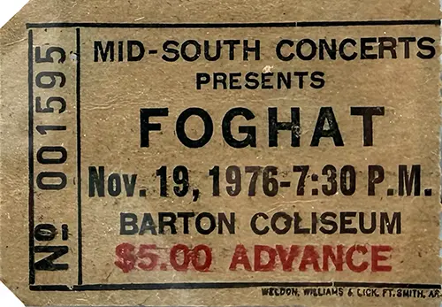 Ticket · Nov 19, 1976