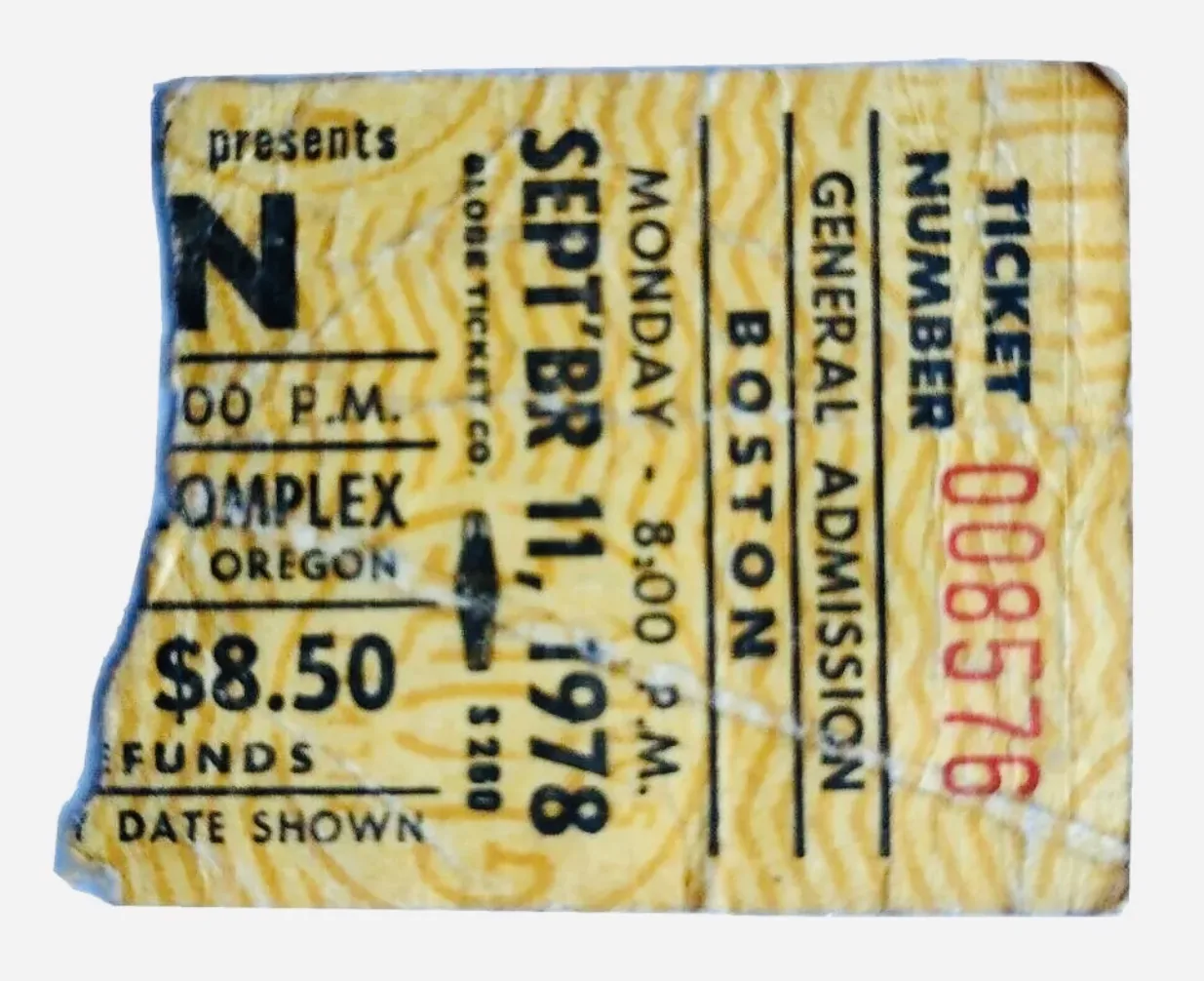 Ticket · Sep 8, 1978