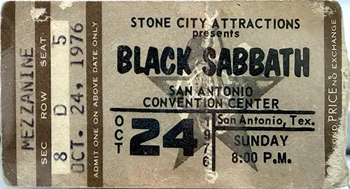Ticket · Oct 24, 1976