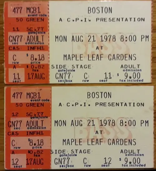 Ticket · Aug 21, 1978