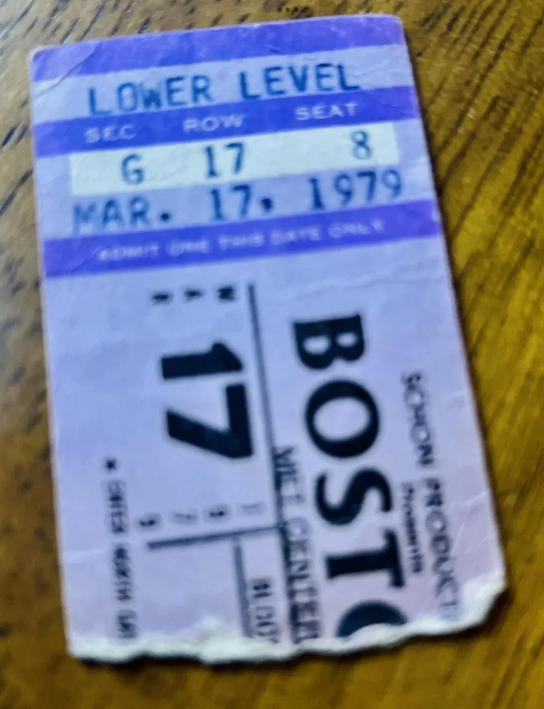 Ticket · Mar 17, 1979