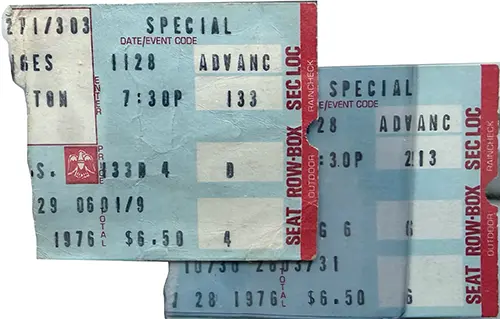 Ticket · Nov 28, 1976