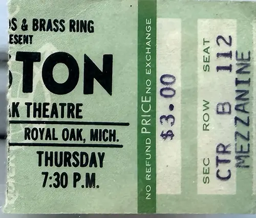 Ticket · Sep 30, 1976