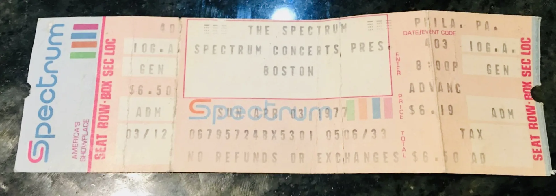 Ticket · Apr 3, 1977