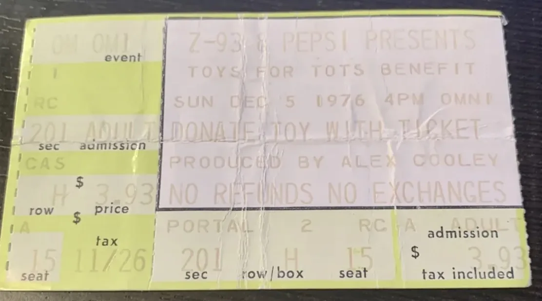 Ticket · Dec 3, 1978