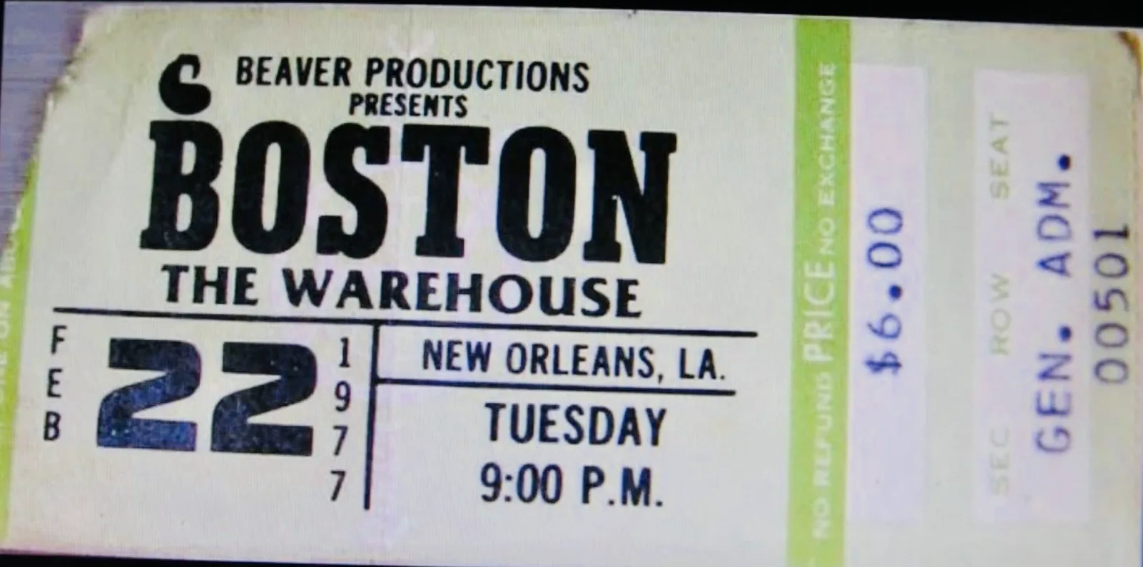 Ticket · Feb 21, 1977