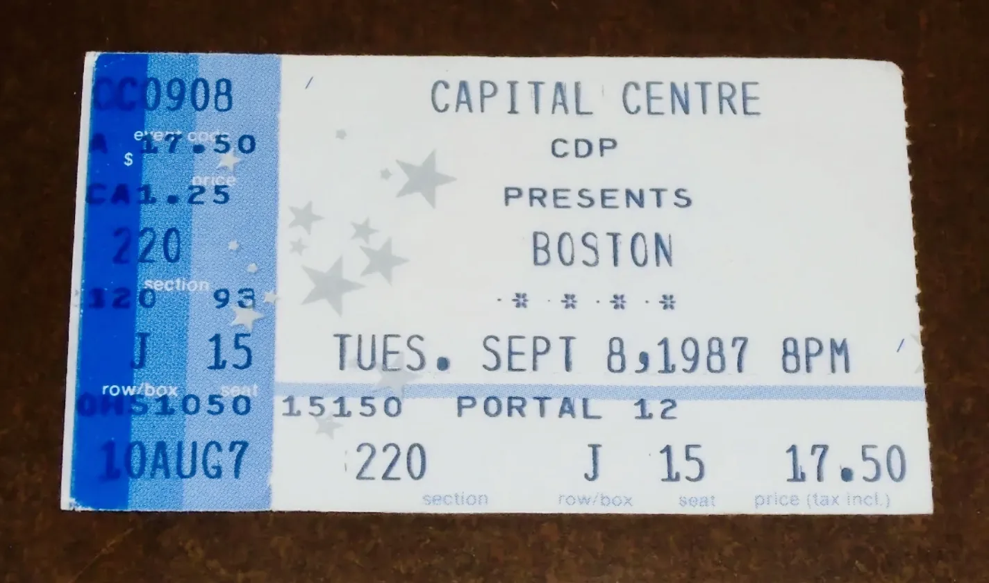 Ticket · Sep 8, 1987