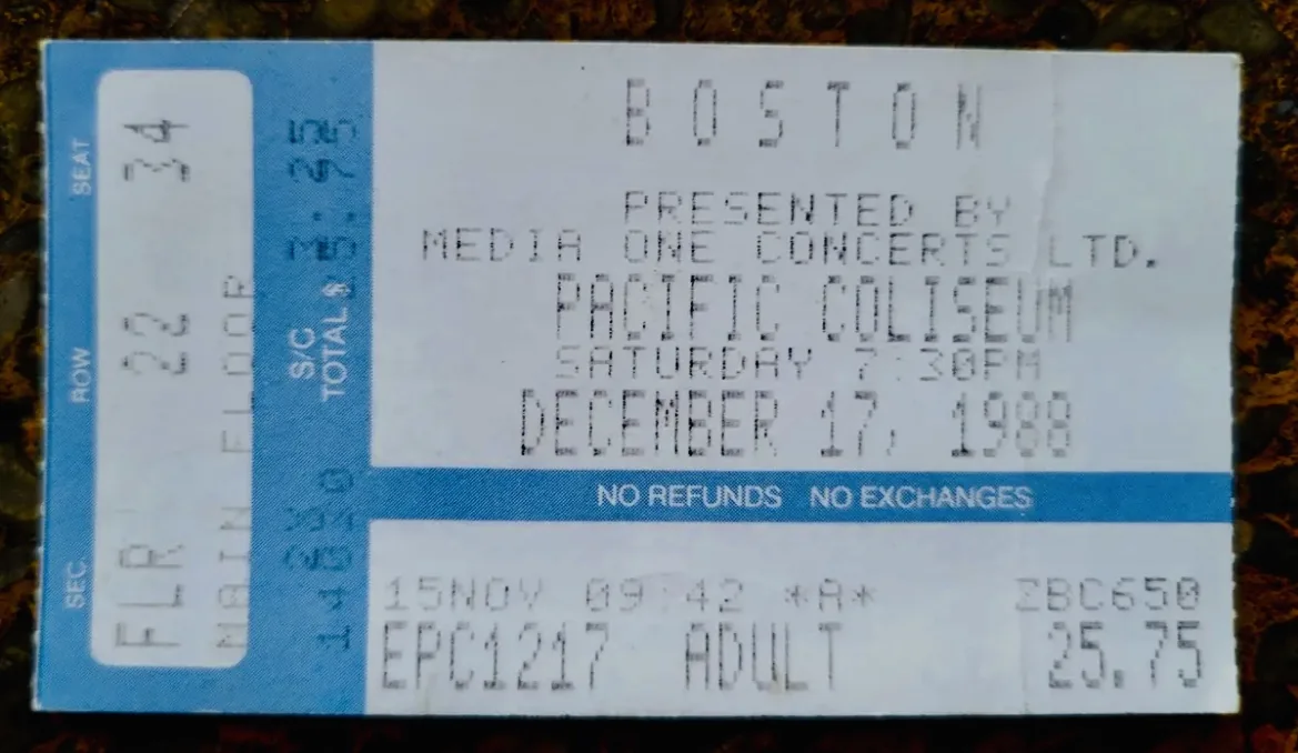 Ticket · Dec 17, 1988