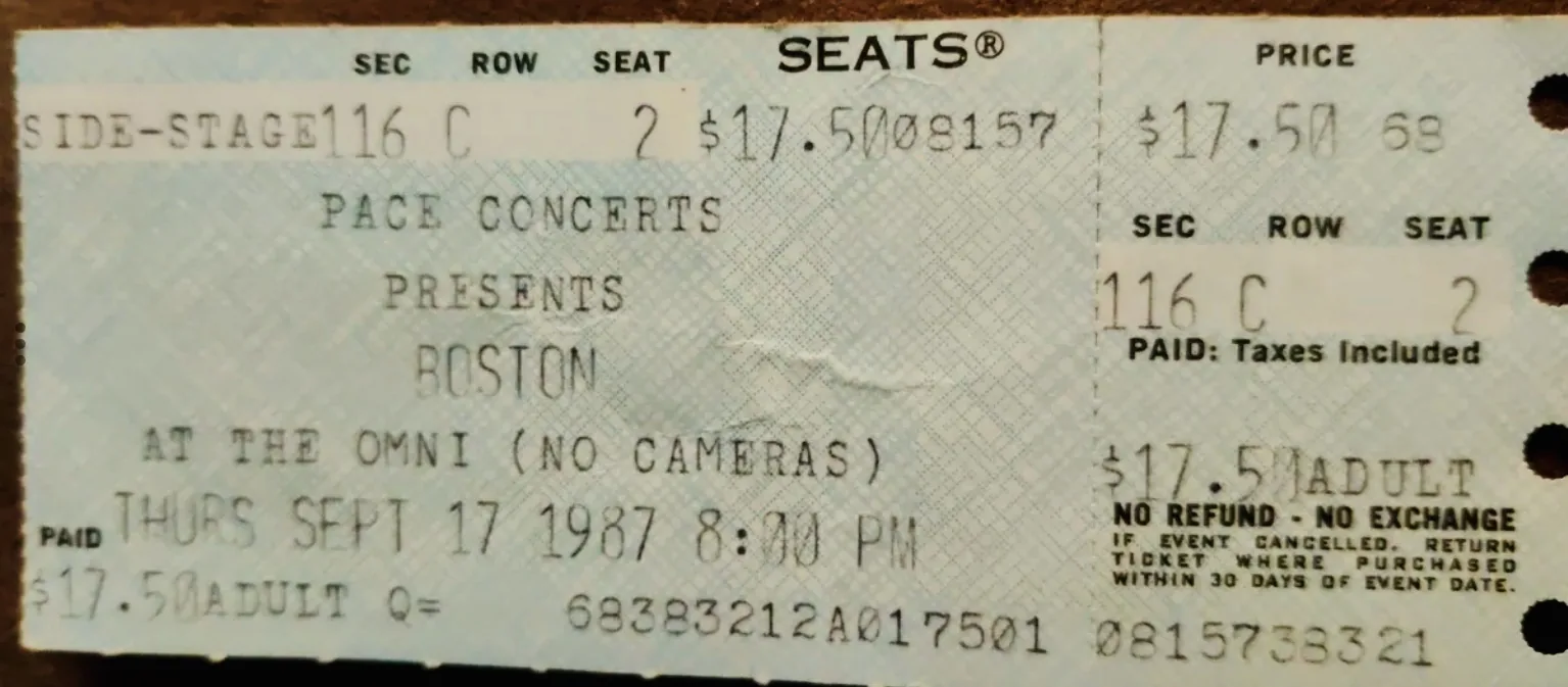 Ticket · Sep 17, 1987