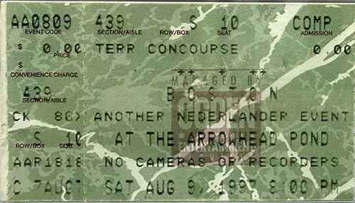 Ticket · Aug 9, 1997